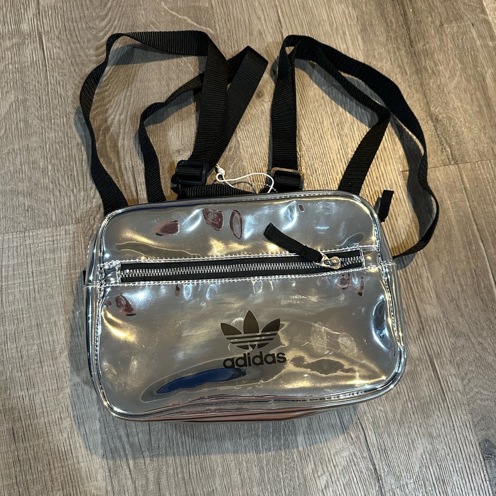Adidas Mini Metallic Airline Backpack NEW - Picture 3 of 4